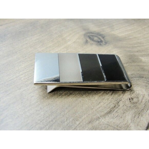 Multi Colored Money Clip Stainless Steel Black Gray Card Cash ID Holder - Picture 2 of 7
